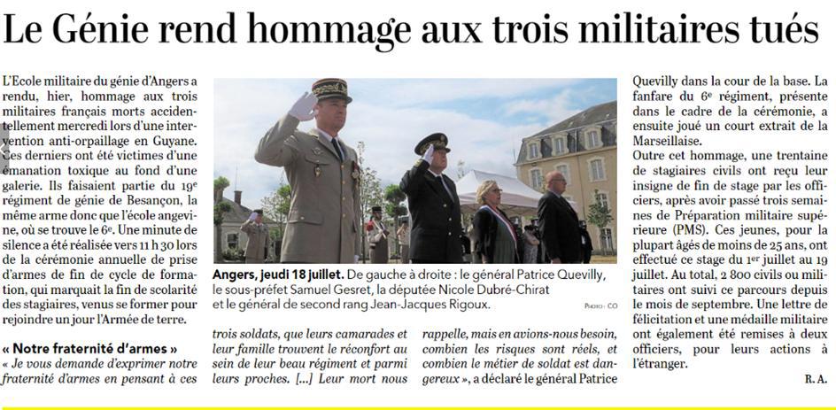 Hommage Génie CO 19 juillet 19