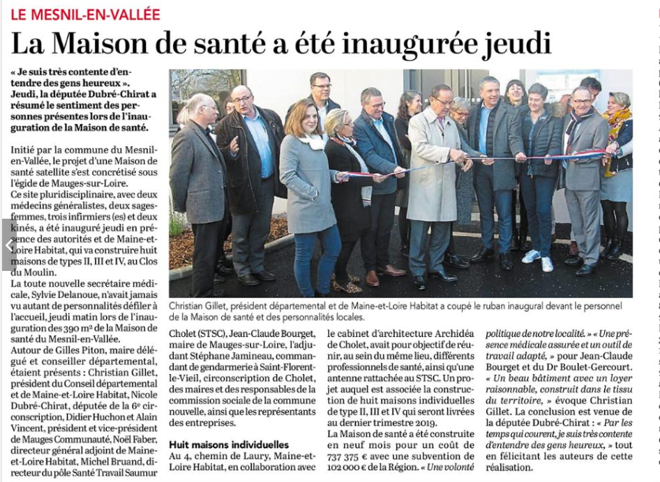 Nicole Dubré-Chirat inaugure l'espace santé-social