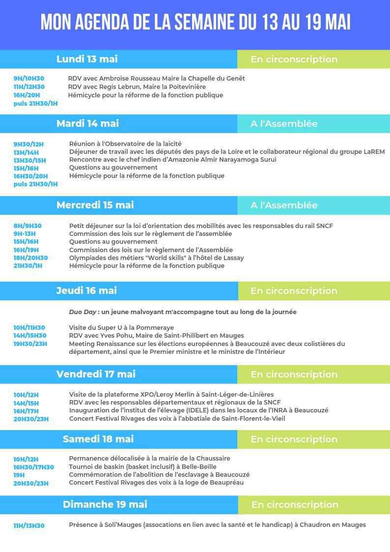 Agenda Mai Nicole Dubré-Chirat